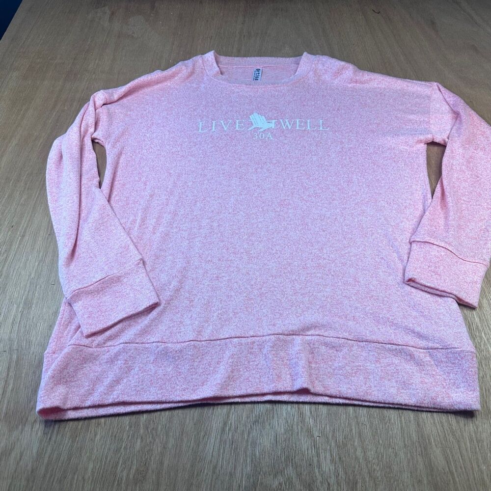 Artisans Live Well 30A Sweatshirt Women’s M Peach Pink Lightweight Pullover
